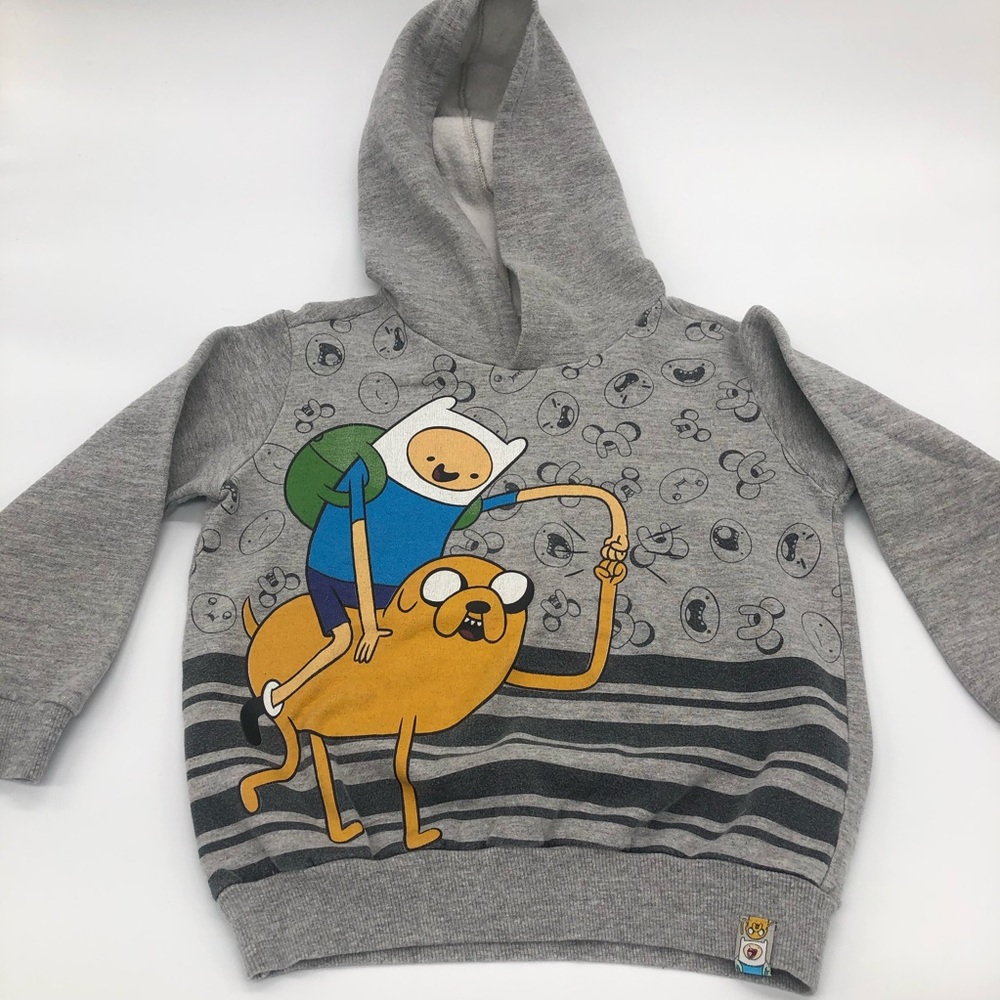 Adventure Time Child’s unisex gray hoodie size 4